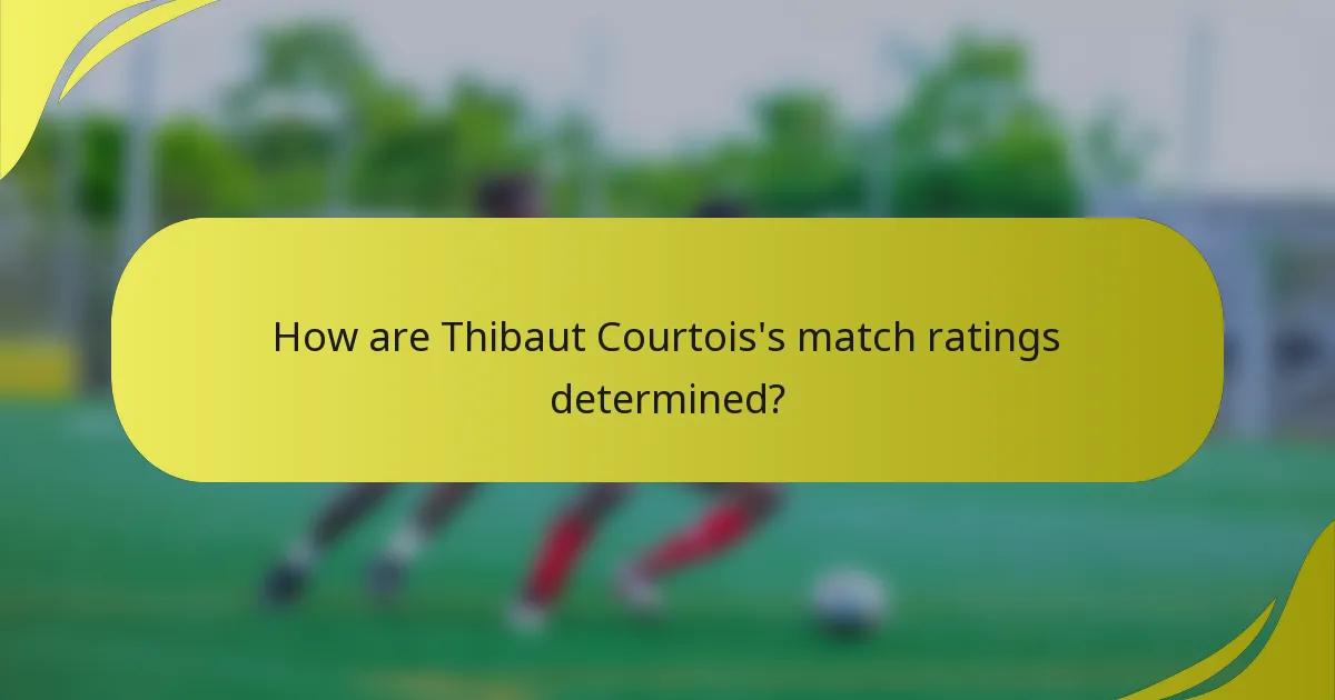 Wie werden Thibaut Courtois' Spielbewertungen bestimmt?