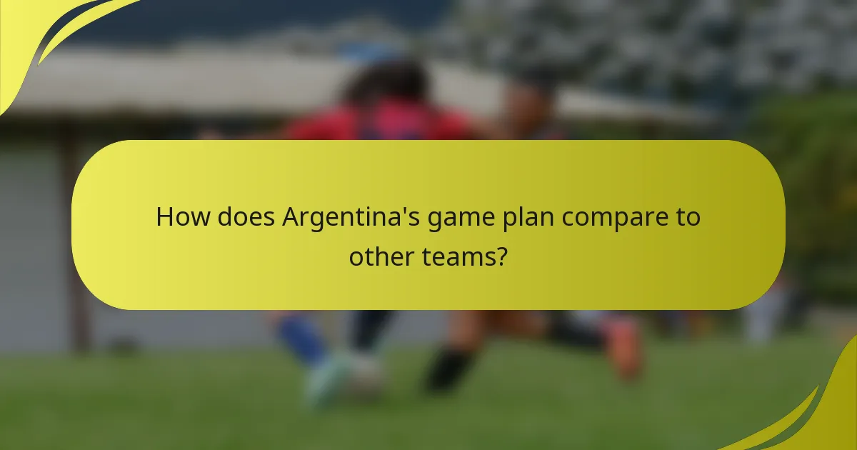 Wie vergleicht sich Argentiniens Spielplan mit anderen Teams?