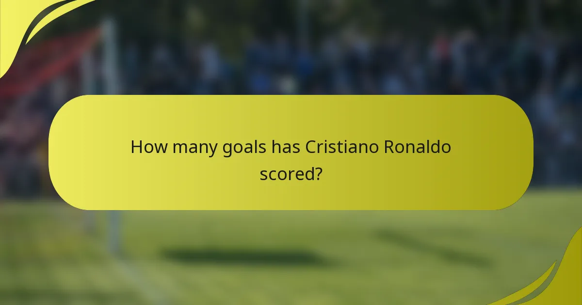 Wie viele Tore hat Cristiano Ronaldo erzielt?