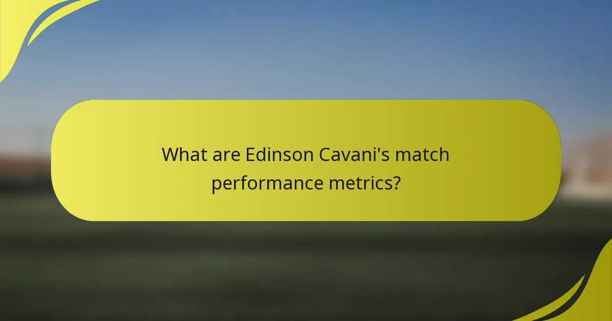 Wie sind Edinson Cavanis Leistungskennzahlen im Spiel?
